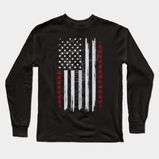 USA Deer Hunter Flag Long Sleeve T-Shirt